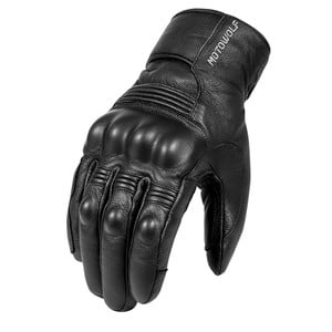 Guantes de cuero para motociclismo de Invierno Motowolf 0313 