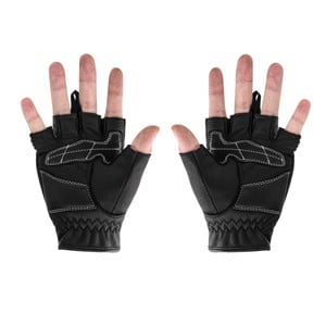 Guantes de cuero para motociclismo Motowolf 0334-BK