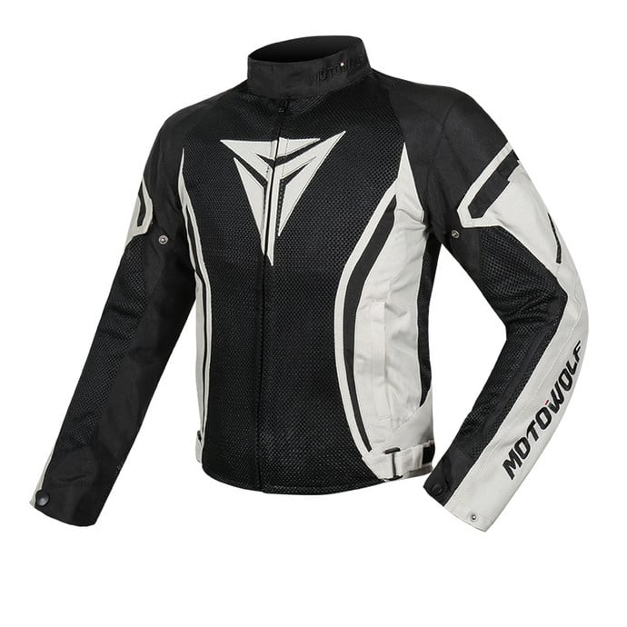 Chaqueta para motociclismo Oxford 600D Motowolf 0505 - Blanca - Chaqueta para motociclismo Oxford 600D Motowolf 0505 - Blanca