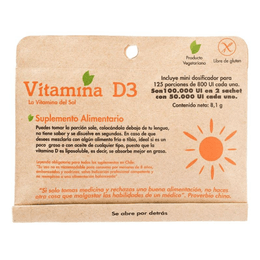 Dulzura Natural Vitamina D3 - 125 porciones de 800 UI