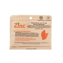  Dulzura Natural Zinc - 90 Porciones de 15 mg 
