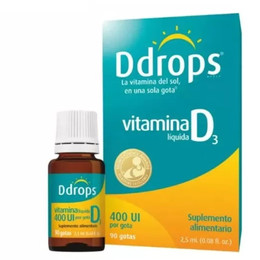 Ddrops Vitamina D3 400 UI (90 gotas) - 2, 5 ml