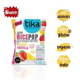 Pack 18 Tika Mini Rice Pop Frutilla Limón - 15 grs