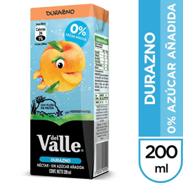 Del Valle Jugo Durazno Sin Azúcar - 200 ml