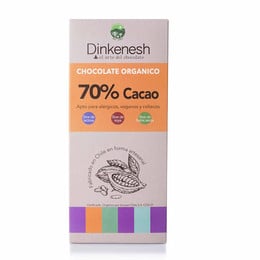 Dinkenesh Barra de Chocolate Orgánico 70% Cacao - 100 grs 