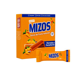 Mizos Pack 10 Sticks de Frutas Naranja y Zanahoria - 200 grs