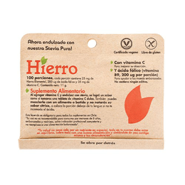 Dulzura Natural Hierro - 100 porciones de 25 mg