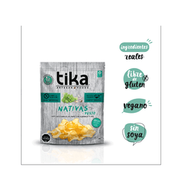 Pack 3 Tika Chips Nativas Pesto con Albahaca y Ajo - 180 grs