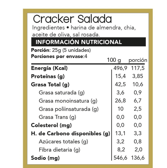 Galleta Cracker Merken Keto 180 gr