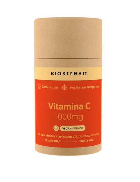 Vitamina C 1000mg vegano 120 cápsulas Biostream