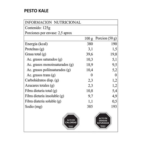 Pesto de kale con nuez 125g
