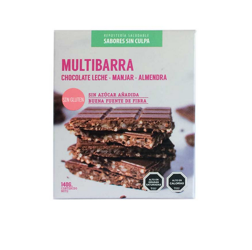 Multibarra chocolate leche, Almendra, Manjar y Quinoa 150g