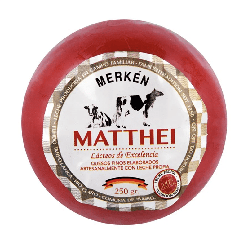 Queso mantecoso con merkén 250g Matthei