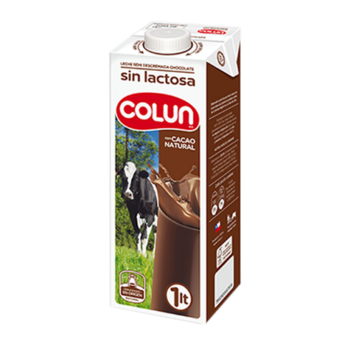 Leche Sin Lactosa Colun semidescremada chocolate 1lt
