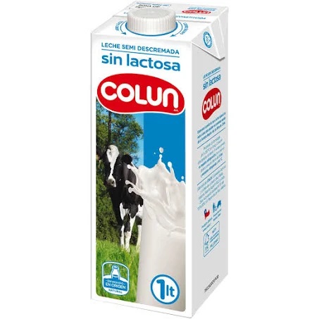 Leche Colun sin lactosa semidescremada 1lt con tapa