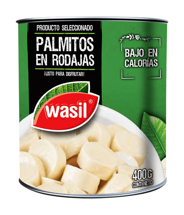 Palmitos en rodaja 400 grgs Wasil