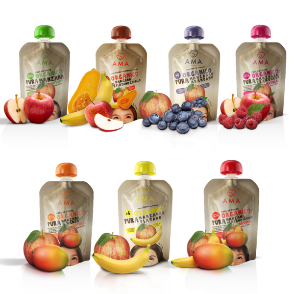 Combina tus 8 de Pure de fruta AMA escoge tu pack