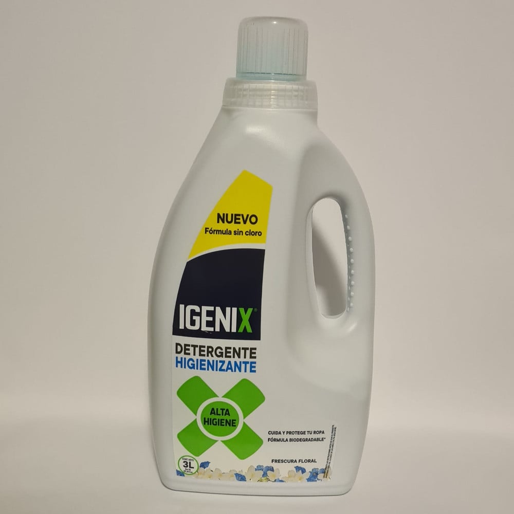 Detergente higienizante líquido, para ropa blanca y de color, 3 lts. Igenix