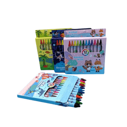Crayolas Set 12 PCS Para Dibujar Niños