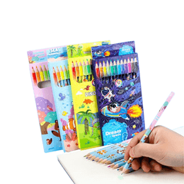 Lapices Set 12 Colores Diseño Infantil Escolar