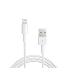 Cable Lightning USB Compatible iPhone Blanco 1mt