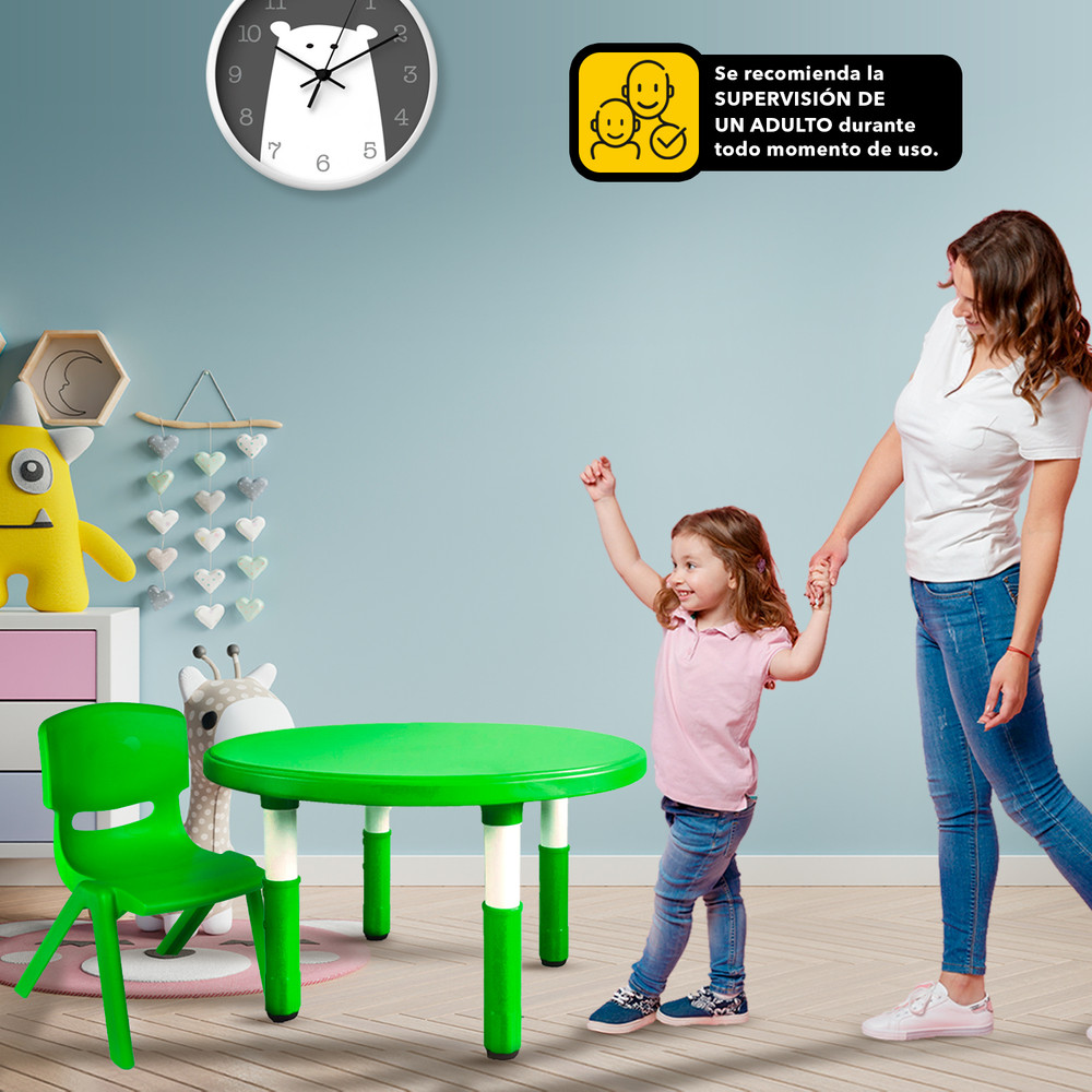 Comprar online Mesa redonda Kids diámetro 100cm - estructura verde