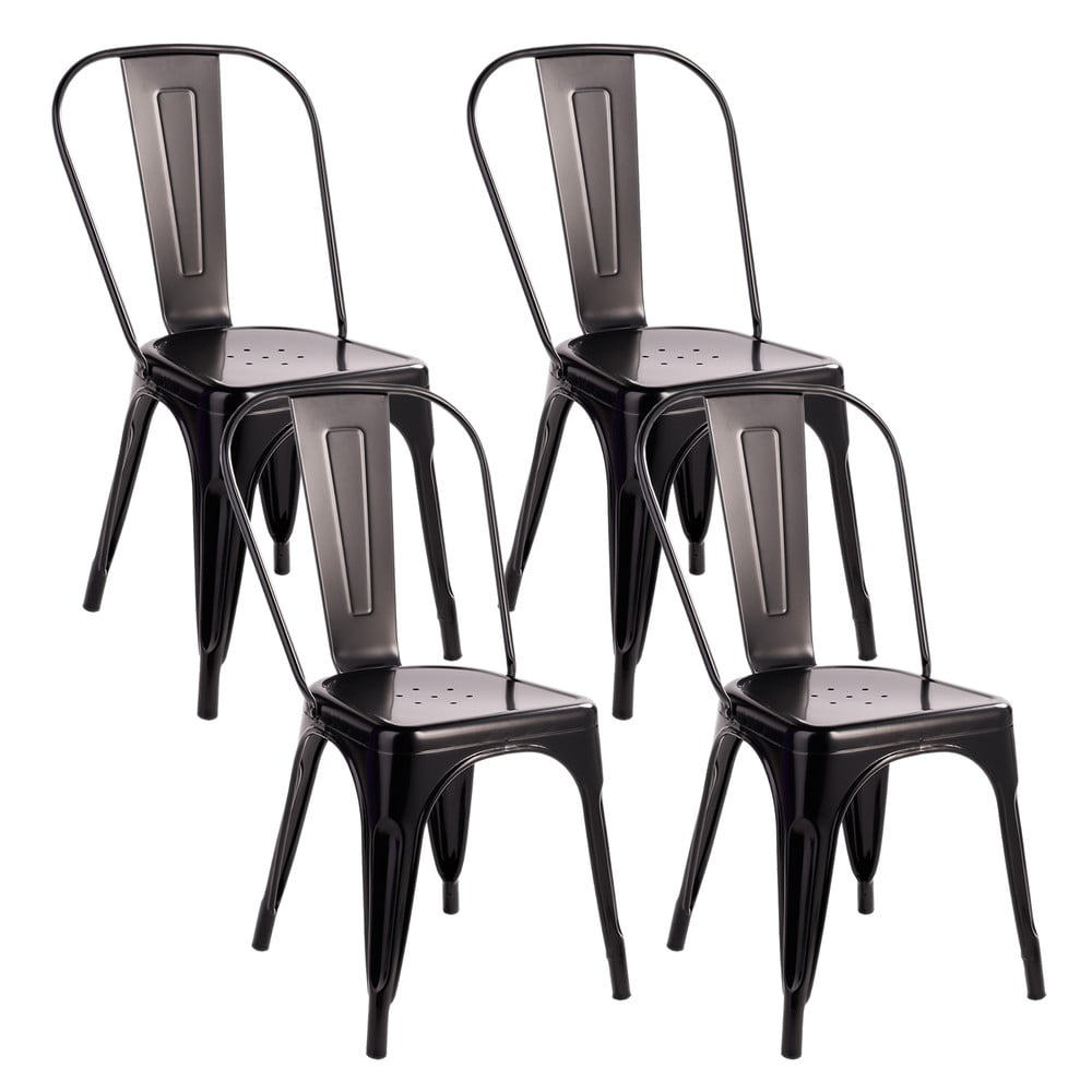 Pack De 4 Silla Metal Tolix Negro