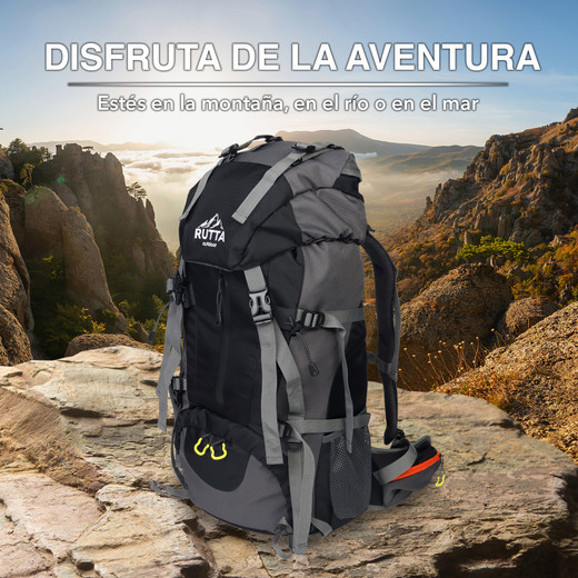 Mochila Camping 50L Negro