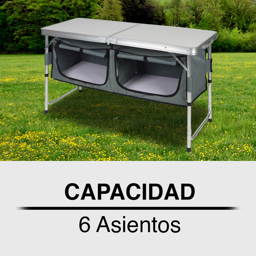 Mesa de Camping Plegable Multicolor