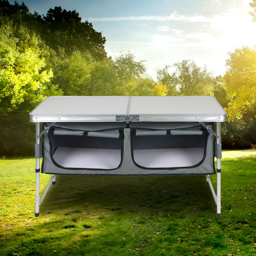 Mesa de Camping Plegable Multicolor