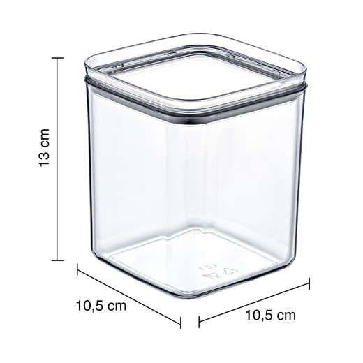 Canister Contenedor Hermético 1 Lt Square Crystal