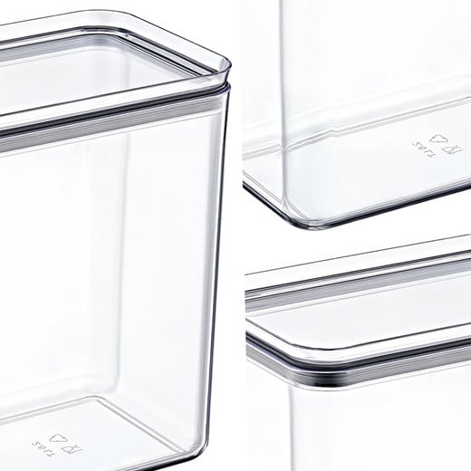Canister Contenedor Hermético 4 Lt Crystal Rectangle