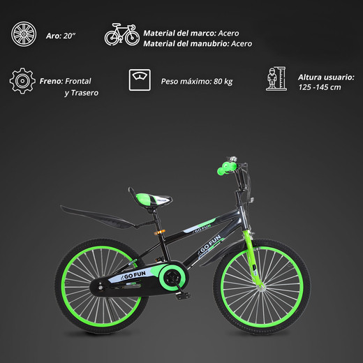 Bicicleta Infantil Bido Aro 20 Verde