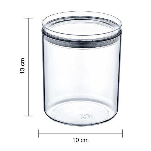 Canister Contenedor Hermético 0,85 Lt Crystal Round