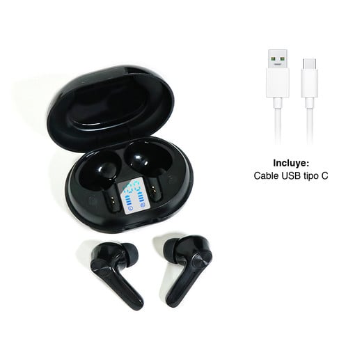 Earbuds Reisen ANC Noise Cancelling IPX4 Negro