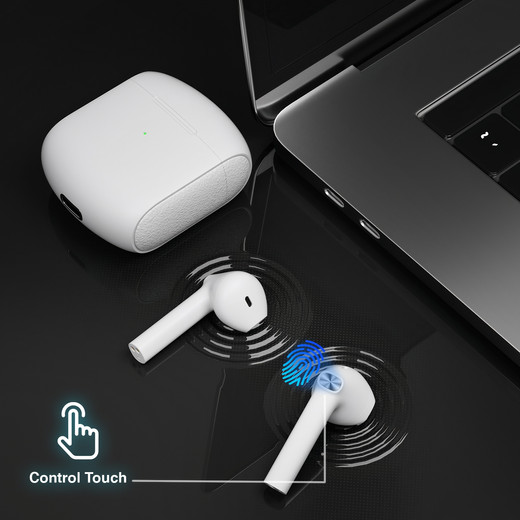 Audífonos Earbuds Reisen V2 Bluetooth IPX4 Blanco