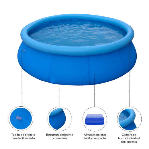 Piscina Inflable Self Formed 3.618Lts  300cm x76cm