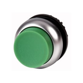Botón saliente con enclavamiento, verde