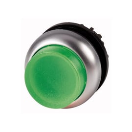 Botón luminoso saliente momentáneo, verde