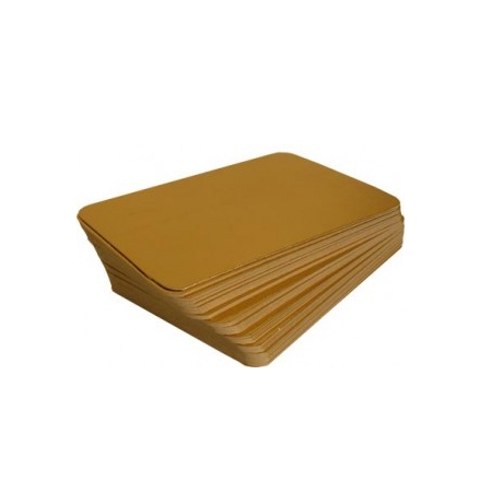 Pack 500 bandejas aluminizadas metal free 13,5x14 cms. (Oro-Plata)
