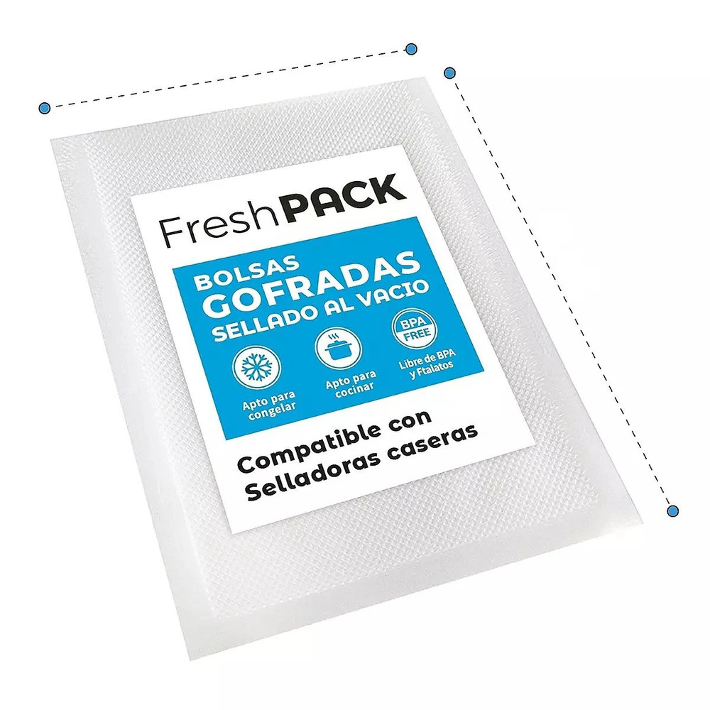 Pack 100 bolsas vacío gofradas 35x40 - 80 micras