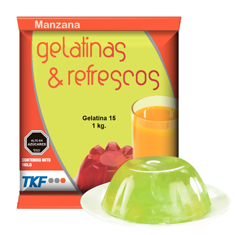 Gelatina 15 Manzana 1kg x 10 unids. Foodgroup