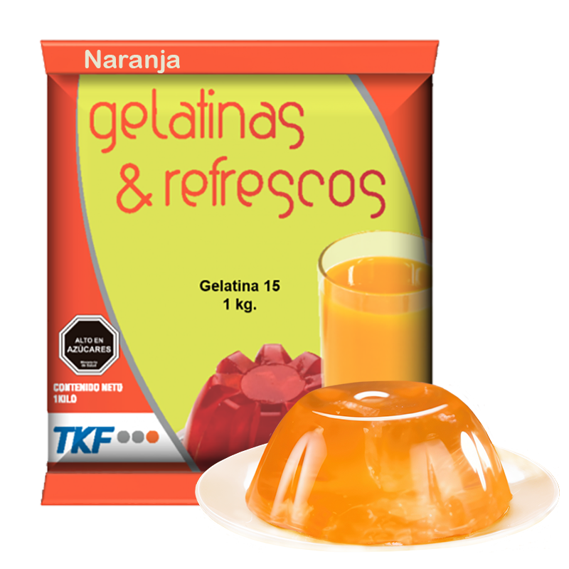 Gelatina 15 Naranja 1kg x 10 unids. Foodgroup