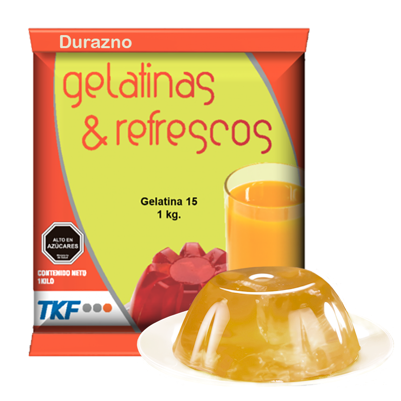 Gelatina 15 Durazno 1kg x 10 unids. Foodgroup