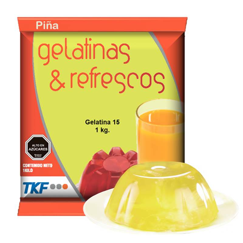 Gelatina 15 Piña 1kg x 10 unids. Foodgroup