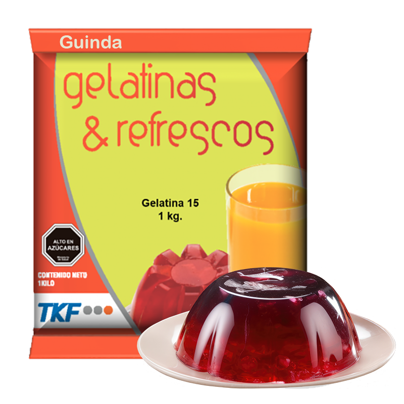 Gelatina 15 Guinda 1kg x 10 unids. Foodgroup