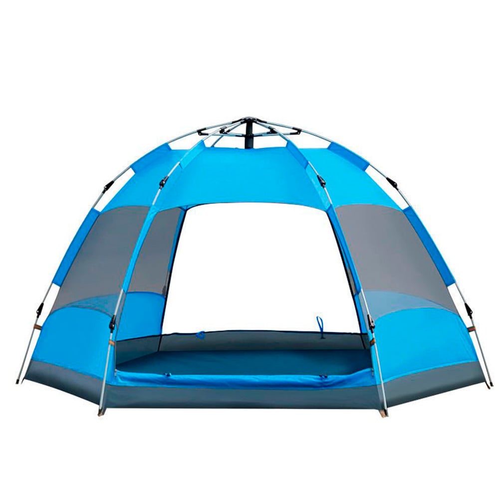 Carpa Camping Hexagonal 3 a 4 Personas Azul
