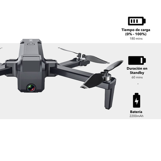 Drone HS107 con Cámara y WiFi Negro
