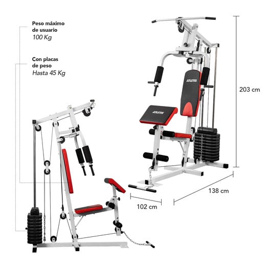 Home Gym Multifuncional TF-7001 Gris