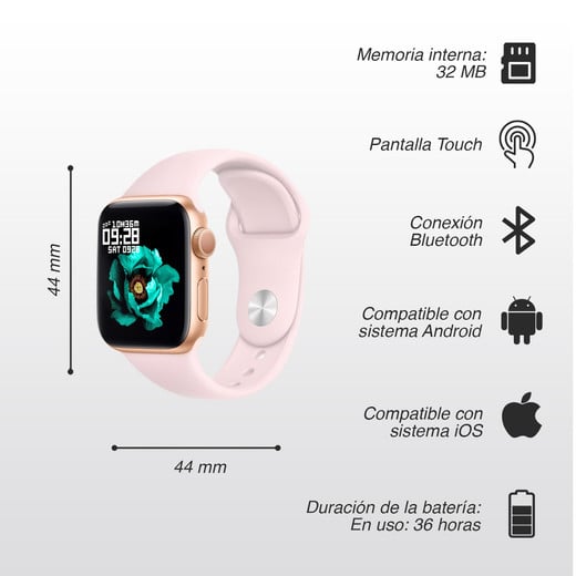 Smartwatch Reloj Inteligente T55 Rosado